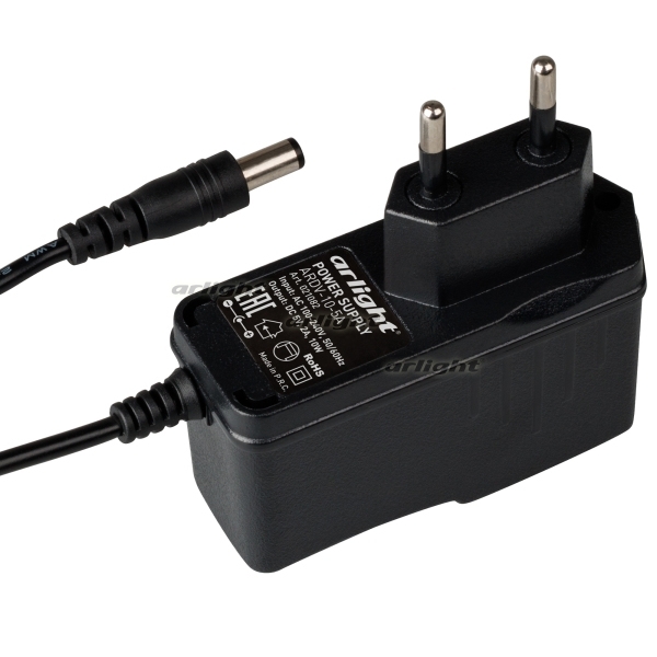 

Блок питания ARDV-10-5A (5V, 2A, 10W) (Адаптер) 021082 (Arlight), Черный, ARDV 21082