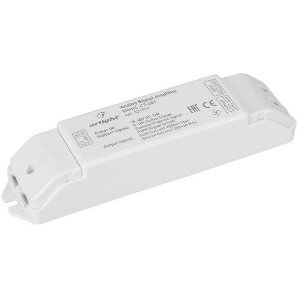 

Усилитель CT-601 (15-48V, 0-10V) (Arlight, IP20 Пластик, 1 год) 021599, 021599