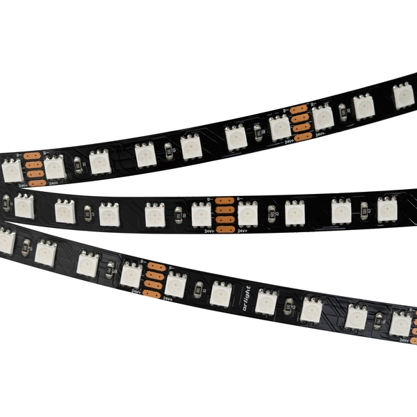 

Светодиодная лента RT 2-5000 24V RGB 3X (5060, 420 LED, BLACK) (21 Вт/м, IP20) 021759 (Arlight), RT 2-5000 21759