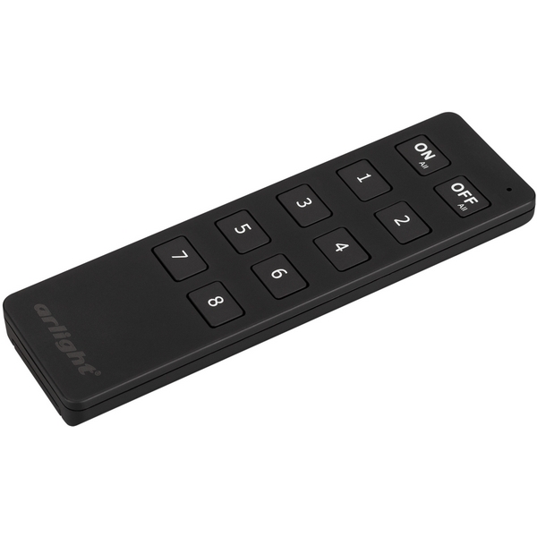 

Пульт SMART-R8-DIM (8 зон, 2.4G) (Arlight, IP20 Пластик, 5 лет) 023029, Черный, 023029