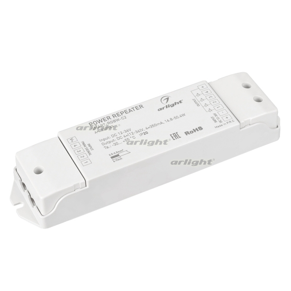 

Усилитель SMART-RGBW-С2 (12-36V, 4x350mA) (IP20 Пластик) 023833 (Arlight), Белый, 23833