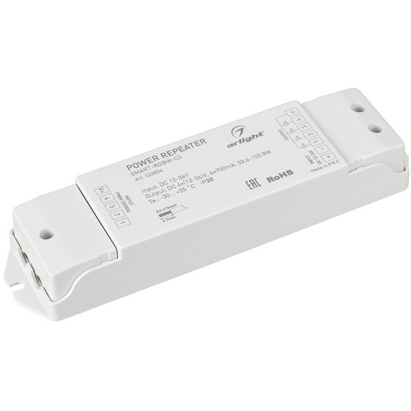 

Усилитель SMART-RGBW-С3 (12-36V, 4x700mA) (IP20 Пластик) Arlight 023834, 23834