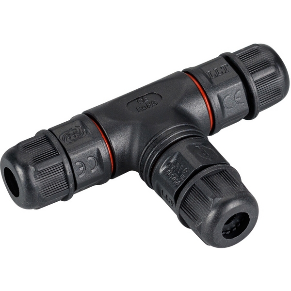 

Коннектор тройной NEO-CON-T-2pin-BK (3-7mm, IP67) (Arlight, IP67 Пластик, 3 года) 024937, Черный, 024937