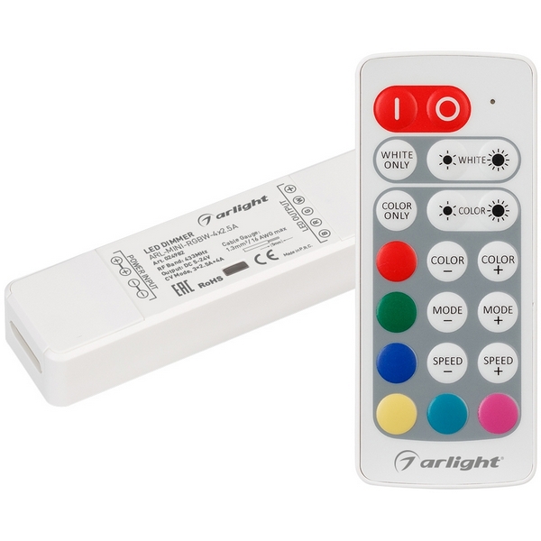 

Контроллер ARL-MINI-RGBW-4x2.5A (5-24V, RF ПДУ 20кн) (IP20 Пластик) 024982 (Arlight), Белый, 24982