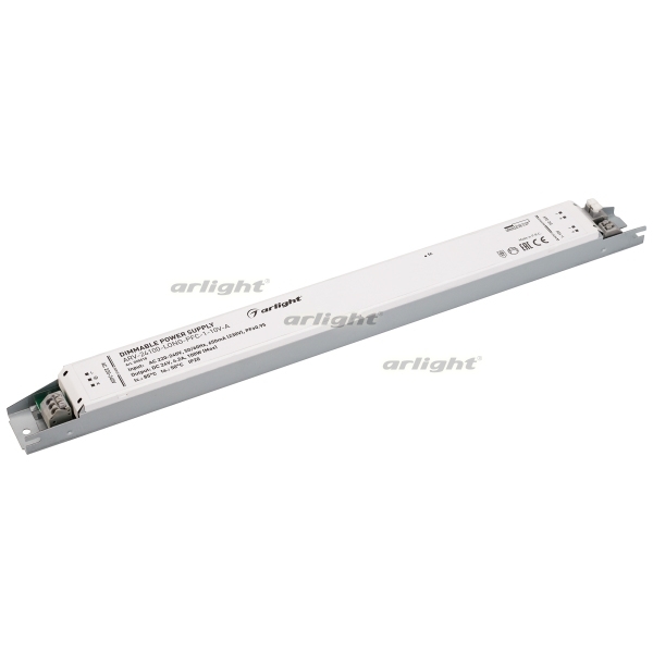 

Блок питания ARV-24100-LONG-PFC-1-10V-A (24V, 4.2A, 100W) (IP20 Металл) Arlight ARV 025518, Серый, ARV 25518