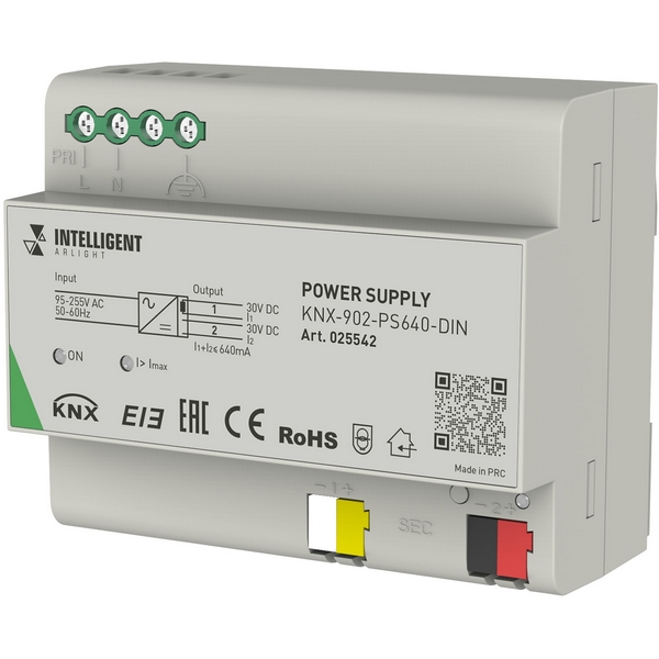 

INTELLIGENT Блок питания шины KNX-902-PS640-DIN (230V, 640mA) (IARL, -) 025542 Arlight, 025542