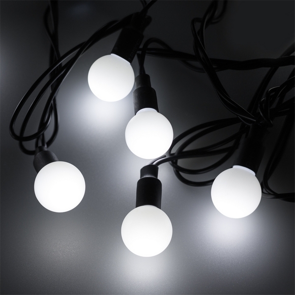 

Светодиодная гирлянда ARD-BALL-CLASSIC-D23-10000-BLACK-80LED WHITE (230V, 3.5W) (Ardecoled, IP65) 025601, Classic 025601