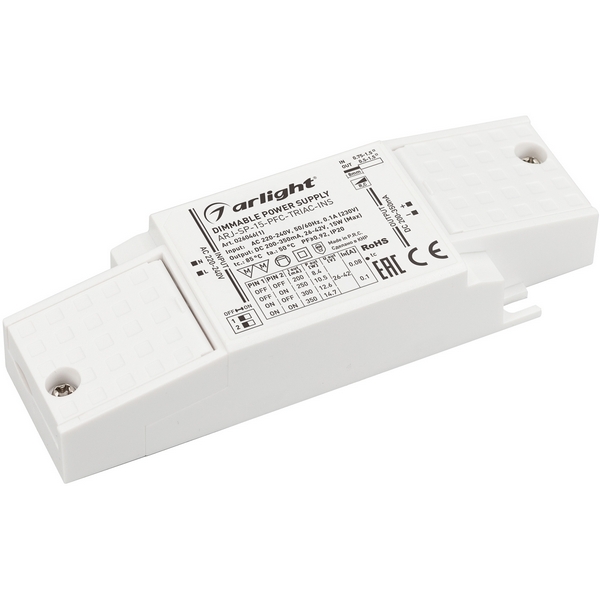 

Блок питания ARJ-SP-15-PFC-TRIAC-INS (15W, 26-42V, 0.2-0.35A) (Arlight, IP20 Пластик, 5 лет) 026046(1), ARJ 026046(1)