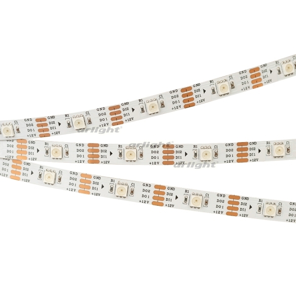 

Светодиодная лента SPI-5000-RAM-5060-30 12V Cx1 RGB-Auto (10mm, 4.8W/m, IP20) (Открытый, IP20) 026460 (Arlight), Белый, SPI 026460
