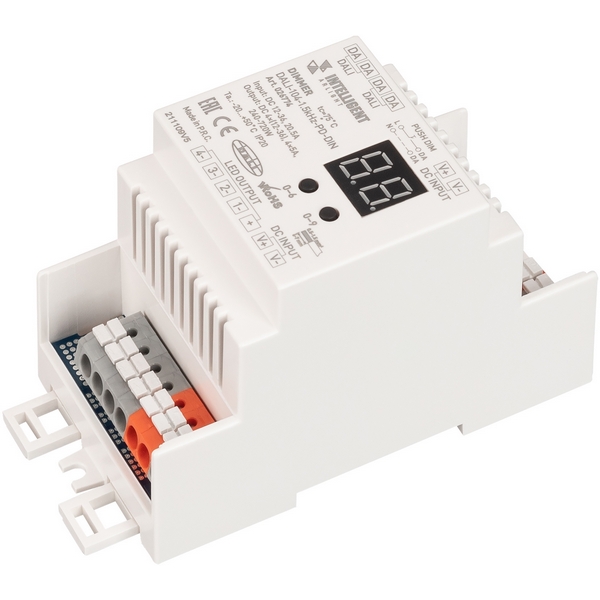 

INTELLIGENT Диммер DALI-104-1.5kHz-PD-DIN (12-36V, 4х5А) (IARL, DIN-рейка) 026774 Arlight, 026774