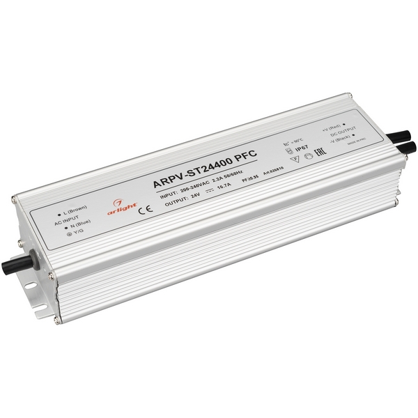 

Блок питания ARPV-ST24400 PFC (24V, 16.7A, 400W) IP67 Arlight ARPV 026810, Серый, ARPV 26810