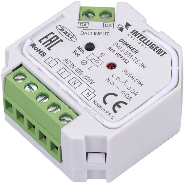 

INTELLIGENT Диммер DALI-501-TE-IN (230V, 1.8A) (IARL, -) 027312 Arlight, 027312