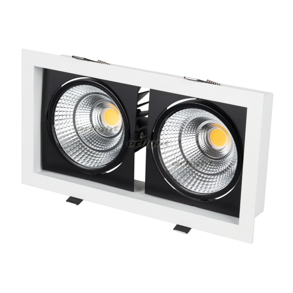 

Светильник CL-KARDAN-S283x152-2x25W Day4000 (WH-BK, 30 deg) (IP20 Металл) Arlight Kardan 027924, Kardan 027924