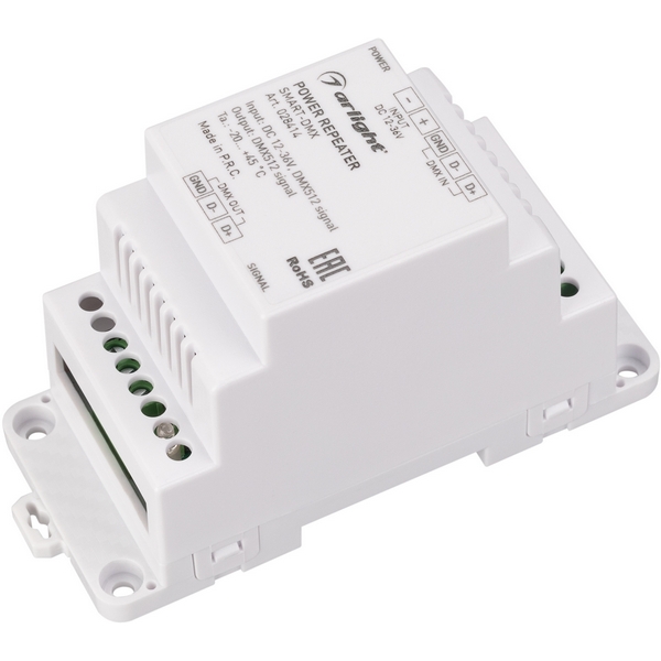 

Усилитель SMART-DMX (12-36V, 1CH, DIN) (IP20 Пластик) Arlight 028414, 28414
