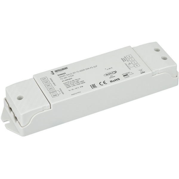 

INTELLIGENT ARLIGHT Диммер SMART-DALI2-301-72-ADDR-DIM-PS-SUF (12-48V, 1x15A) (IARL, IP20 Пластик, 5 лет) 028420(1) Arlight, 028420(1)