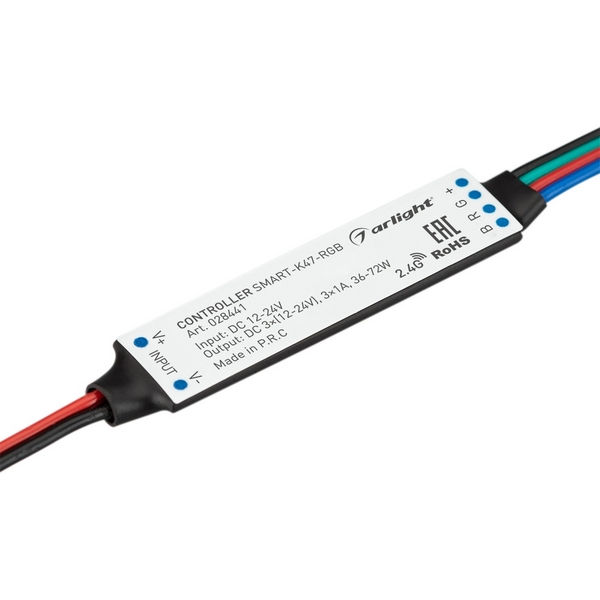 

Контроллер SMART-K47-RGB (12-24V, 3x1A, 2.4G) (Arlight, IP20 Пластик, 5 лет) 028441, Черный, 028441