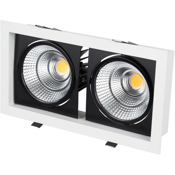 

Светильник CL-KARDAN-S283x152-2x25W Warm3000 (WH-BK, 30 deg) (IP20 Металл) Arlight Kardan 028861, Kardan 028861