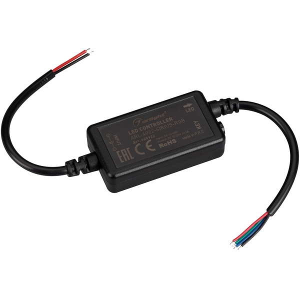 

Контроллер ARL-4022-SIRIUS-RGB (12-24V, 3x2A, 2.4G) (IP20 Пластик) 028922 (Arlight), Черный, 28922