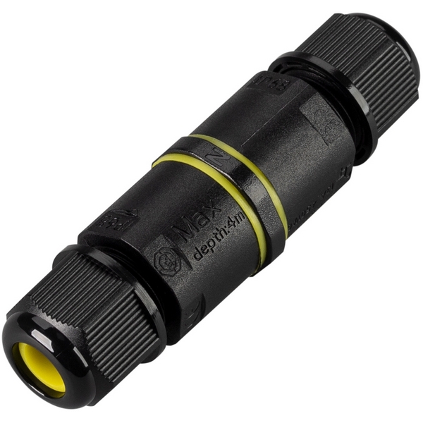 

Коннектор прямой NEO-CON-I-3pin-BK (4-8mm, IP68) 029378 (Arlight), Черный, Neo 029378