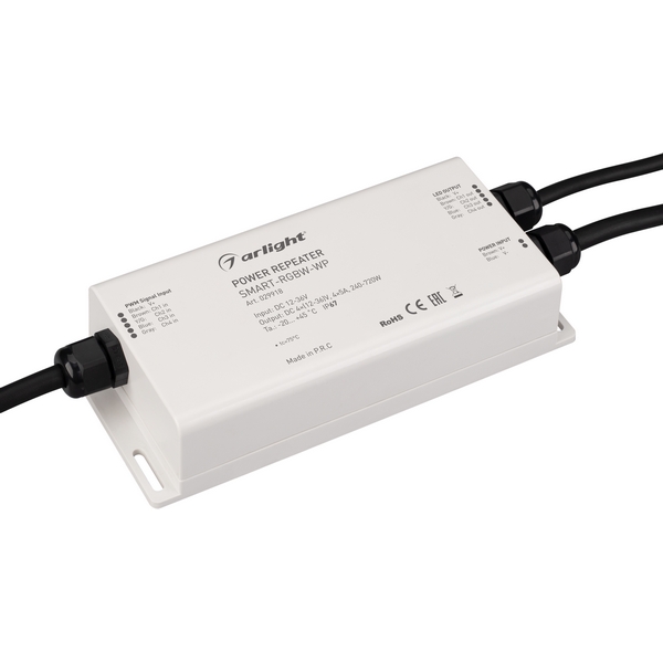 

Усилитель SMART-RGBW-WP (12-36V, 4x5A) (Arlight, IP67 Пластик, 5 лет) 029918, Белый, 029918