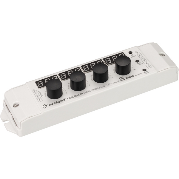 

Контроллер SMART-K60-RGBW-SUF (12-24V, 4x4A, 2.4G) (Arlight, IP20 Пластик, 5 лет) 031618 (1 шт.), Белый, 031618