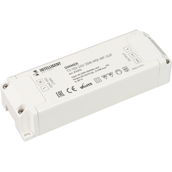

INTELLIGENT Диммер TY-102-24V-30W-MIX-WF-SUF (230V, WIFI, 433MHz, 2x0.6A) (IARL, Пластик) 031676 Arlight, 031676