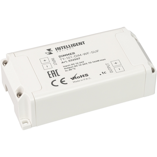 

INTELLIGENT Диммер TY-101-DIM-WF-SUF (12-24V, WI-FI, 433MHz, 1x6A) (IARL, IP20 Пластик, 3 года) 032507 Arlight, 032507