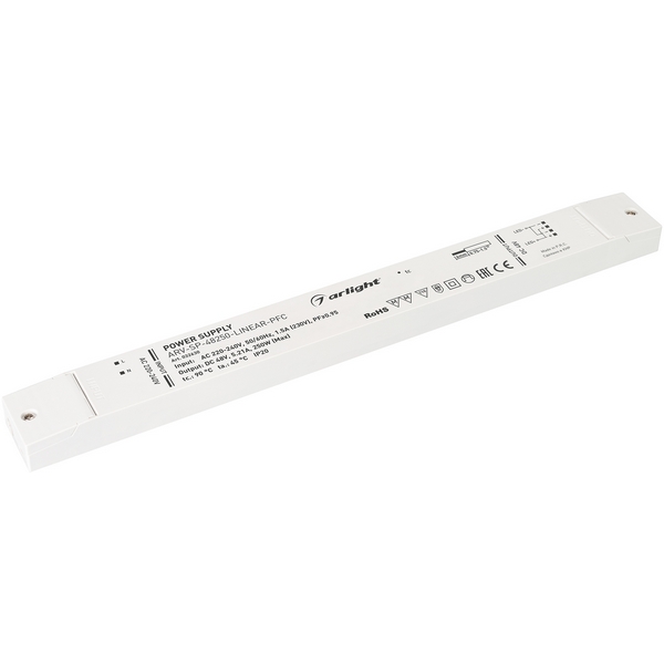 

Блок питания ARV-SP-48250-LINEAR-PFC (48V, 5.21A, 250W) (Arlight, IP20 Пластик, 5 лет) 032630, Белый, ARV-SP 032630