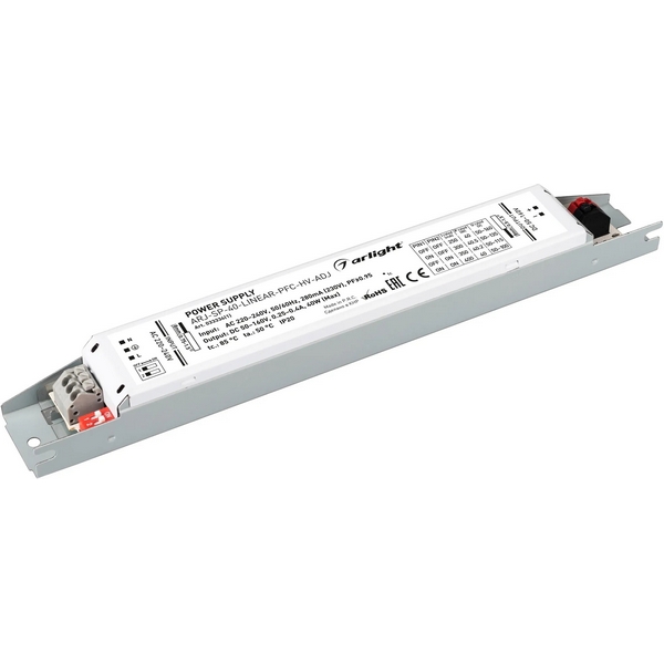 

Блок питания ARJ-SP-40-LINEAR-PFC-HV-ADJ (40W, 50-160V, 0.25-0.4A) (Arlight, IP20 Металл, 5 лет) 033334(1), ARJ 033334(1)