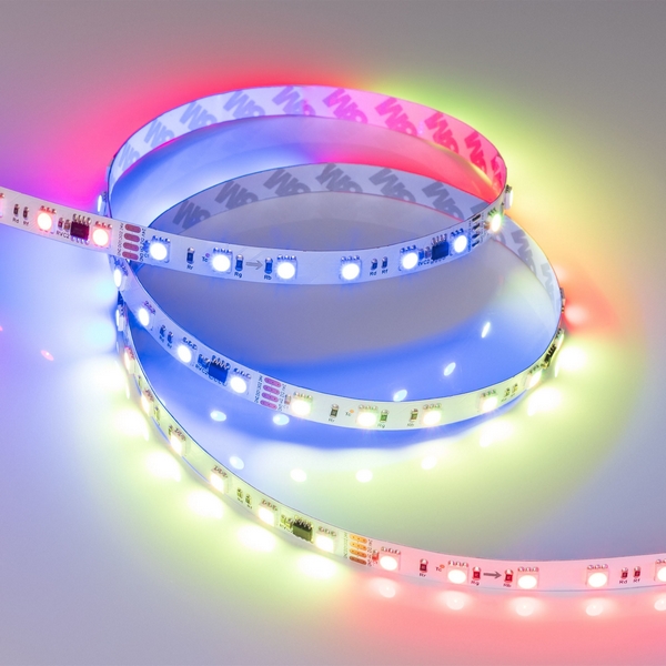 

Светодиодная лента DMX-B60-10mm 24V RGB-PX6 (15 W/m, IP20, 5060, 5m) (Arlight, бегущий огонь) 033448 (5 шт.), DMX открытая 033448
