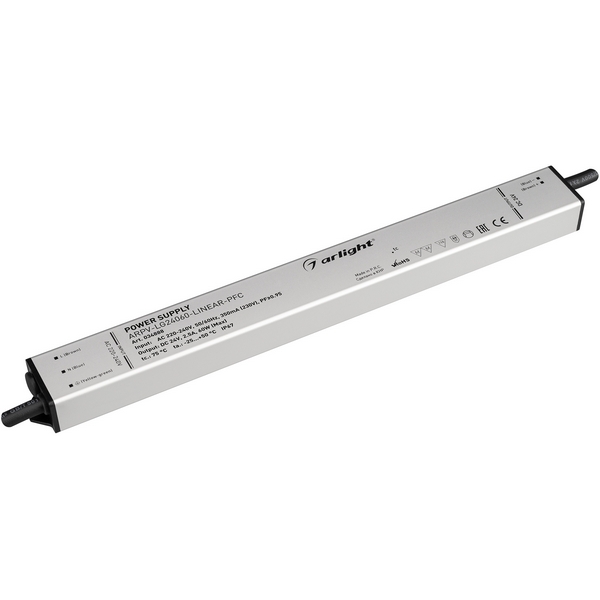 

Блок питания ARPV-LG24060-LINEAR-PFC (24V, 2.5A, 60W) (Arlight, IP67 Металл) 034888, ARPV 034888