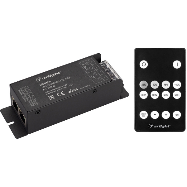 

Диммер ARL-SYNC-DIM Black (12-24V, 1x25A, ПДУ 14кн, RF, RJ45) (Arlight, IP20 Металл, 3 года) 035135, Черный, 035135