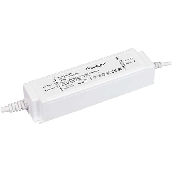 

Блок питания ARPJ-SP-421400-PFC (60W, 21-42V, 1.4A) (Arlight, IP67 Пластик, 5 лет) 037271, ARPJ 037271