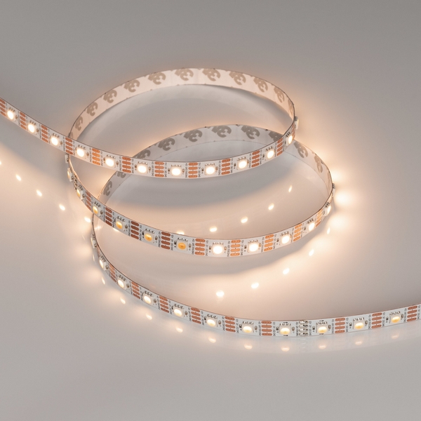 

Светодиодная лента SPI-B60-10mm 12V Warm3000-PX1-RAM (9.3 W/m, IP20, 5060, 5m) (Arlight, бегущий огонь) 037827 (5 шт.), SPI открытая 037827