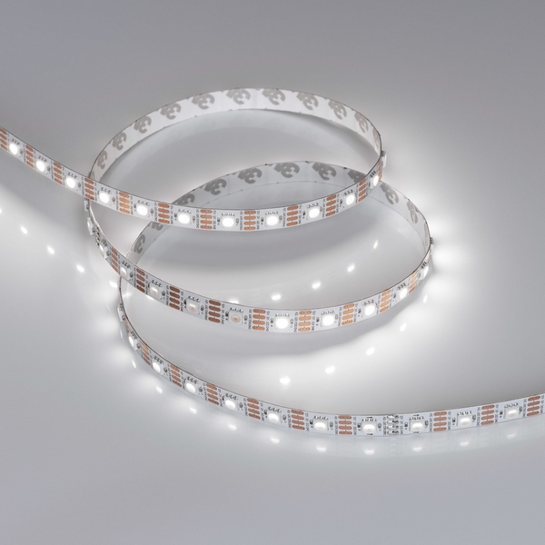 

Светодиодная лента SPI-B60-10mm 12V White6000-PX1-RAM (9.3 W/m, IP20, 5060, 5m) (Arlight, бегущий огонь) 037829 (5 шт.), SPI открытая 037829