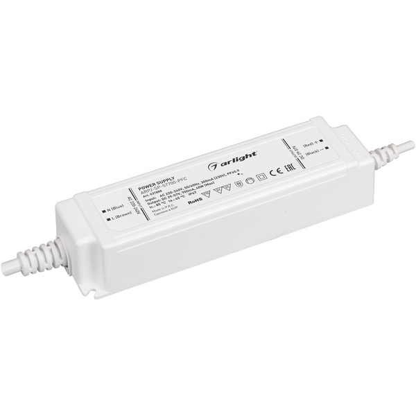 

Блок питания ARPJ-SP-57700-PFC (40W, 29-57V, 0.7A) (Arlight, IP67 Пластик) 037888, ARPJ 037888
