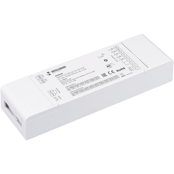 

INTELLIGENT ARLIGHT Диммер SMART-CC-205-62-SH-PD-SUF (12-48V, 5x150-500mA, ZB, 2.4G) (IARL, IP20 Пластик, 5 лет) 038236 Arlight, 038236