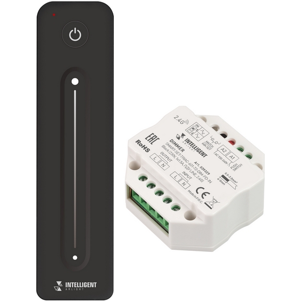 

INTELLIGENT Диммер SMART-SET-TRIAC-601-72-DIM-PD-IN Black (230V, 1x1.5A, ПДУ LINE, 2.4G) (IARL, IP20 Пластик, 5 лет) 039329 Arlight, 039329