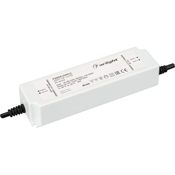 

Блок питания ARPV-SP-12150 (12V, 12.5A, 150W) (Arlight, IP67 Пластик, 5 лет) 041916, ARPV 041916