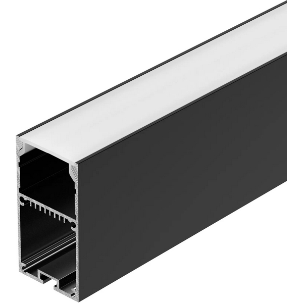 Изображение товара Профиль для светодиодной ленты LINE-S-3667-3000 BLACK от Arlight алюминий 300 см