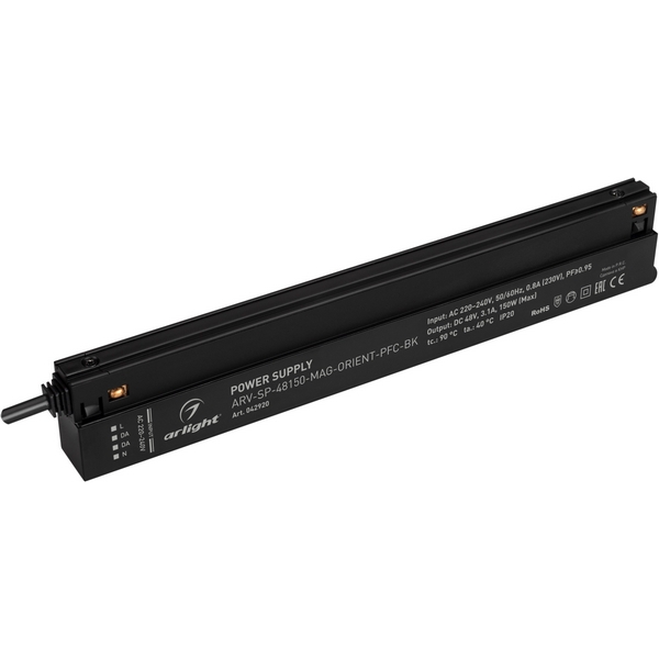 

Блок питания ARV-SP-48150-MAG-ORIENT-PFC-BK (48V, 3.1A, 150W) (Arlight, IP20 Пластик) 042920, ARV-SP 042920