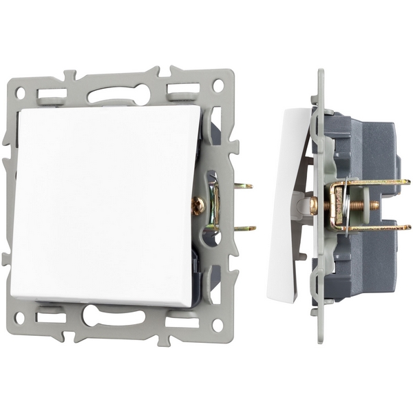 

Механизм выключателя одноклавишный непроходной SWT-MK01-PL-WH (250V, 16A) (Arlight) 043710, Серый, 043710
