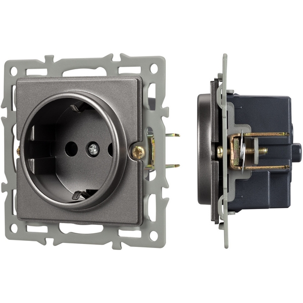 

Механизм электрической розетки SCT-GP-MEU-PL-GR (250V, 16A) (Arlight) 043741, Серый, 043741