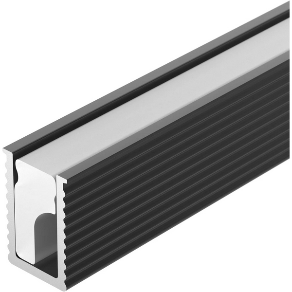 Изображение товара Профессиональный алюминиевый профиль для светодиодных лент SL-MINI-6-H9-2000 ANOD BLACK