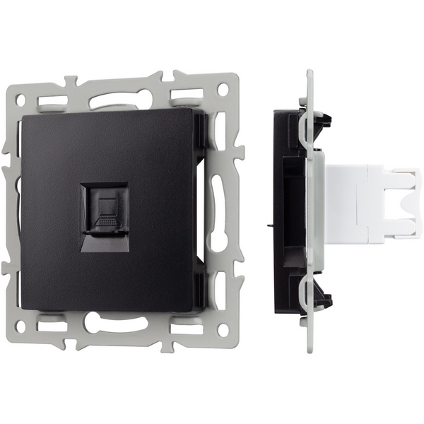 

Механизм компьютерной розетки SCT-MPC1-PL-BK (RJ-45, CAT6) (Arlight) 045334, Черный, 045334