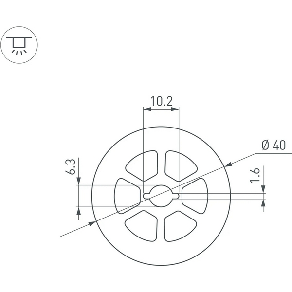 Изображение товара Силиконовый профиль для светодиодных лент Arlight 5м 360 градусов WHITE