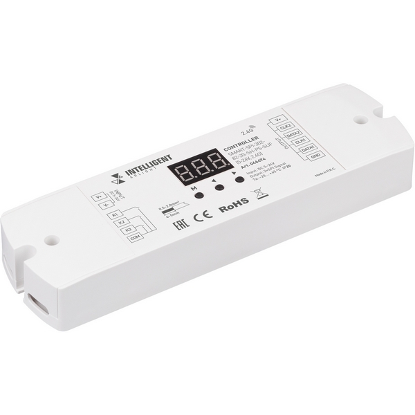 

INTELLIGENT ARLIGHT Контроллер SMART-SPI-302-82-2G-SH-PS-SUF (5-24V, 2.4G) (IARL, IP20 Пластик, 5 лет) 046474 Arlight, 046474