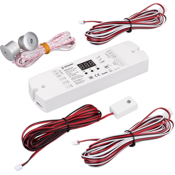 Изображение товара INTELLIGENT ARLIGHT Контроллер лестничный SMART-SPI-302-82-2G-SH-PS-SUF (12-24V, TUYA Wi-Fi, 2.4G) (IARL, IP20 Пластик) 046485