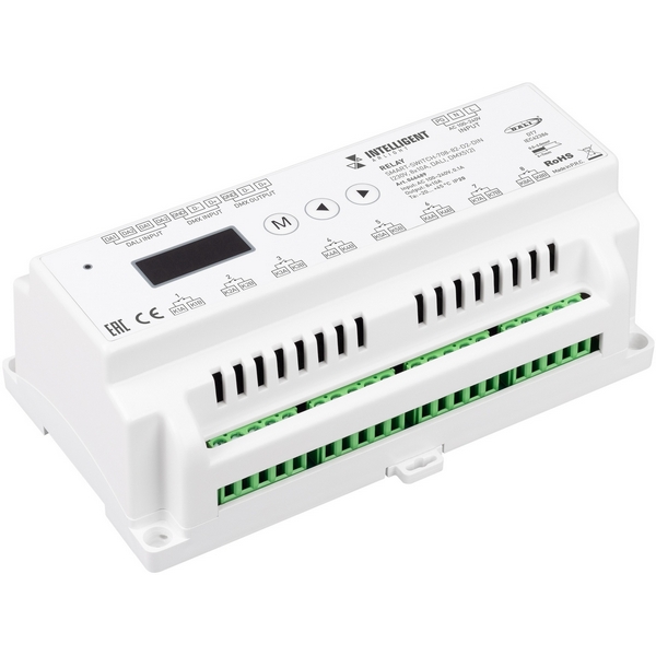 

INTELLIGENT ARLIGHT Релейный модуль SMART-SWITCH-708-82-D2-DIN (230V, 8x10A, DALI, DMX512) (IARL, IP20 Пластик, 5 лет) 046489 Arlight, 046489