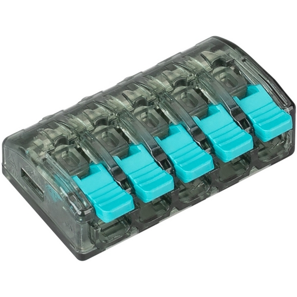 Изображение товара Клемма-коннектор безвинтовая ARL-CLT-5WS4-32A-BOX20 Arlight пластиковая прозрачная